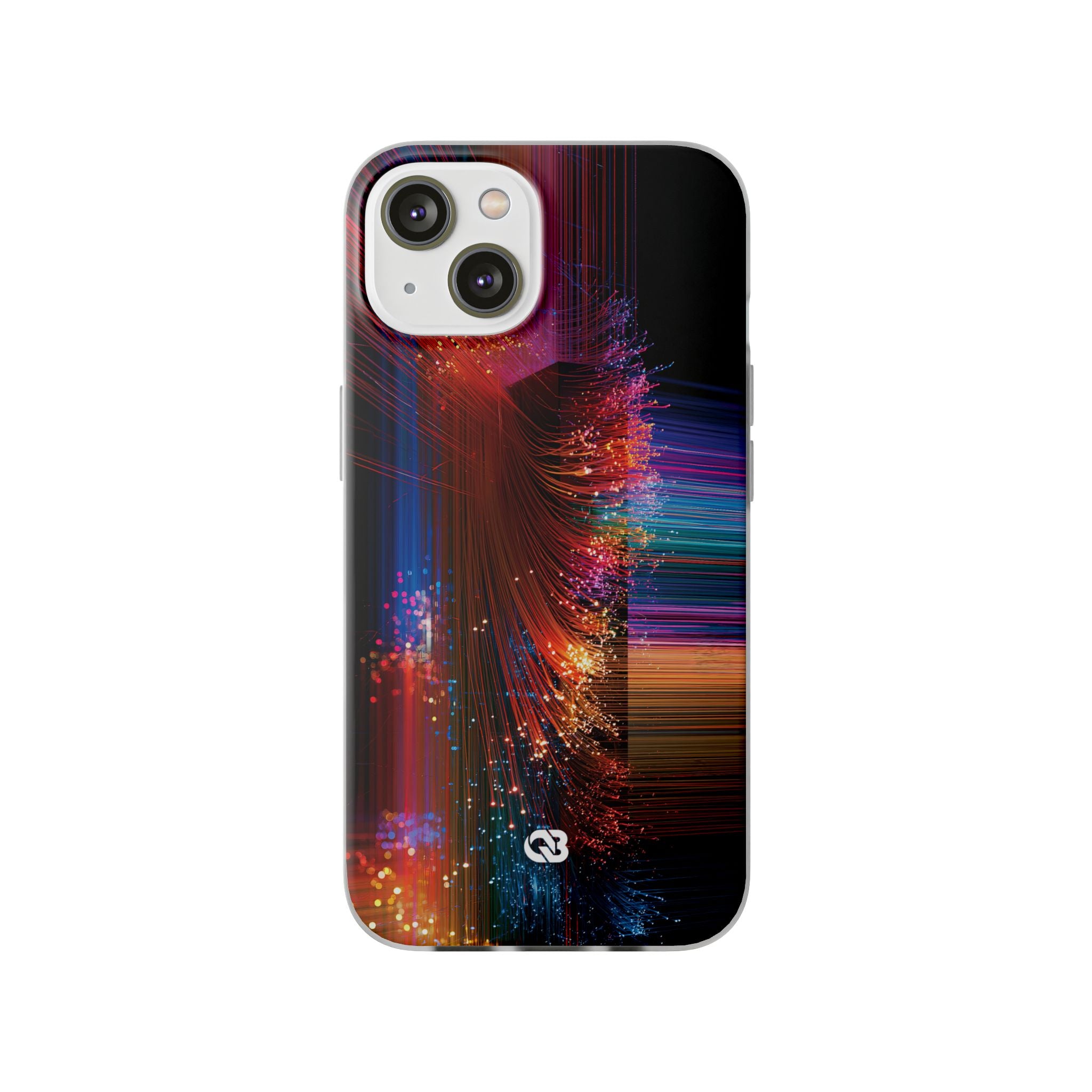Black Lite Phone Case for iPhone - Cyber Optic Streak