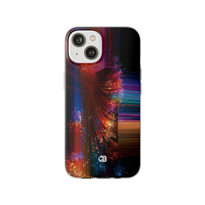 Black Lite Phone Case for iPhone - Cyber Optic Streak