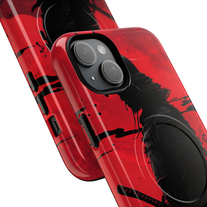 Crimson Samurai iPhone 15 Plus Case - Tough+