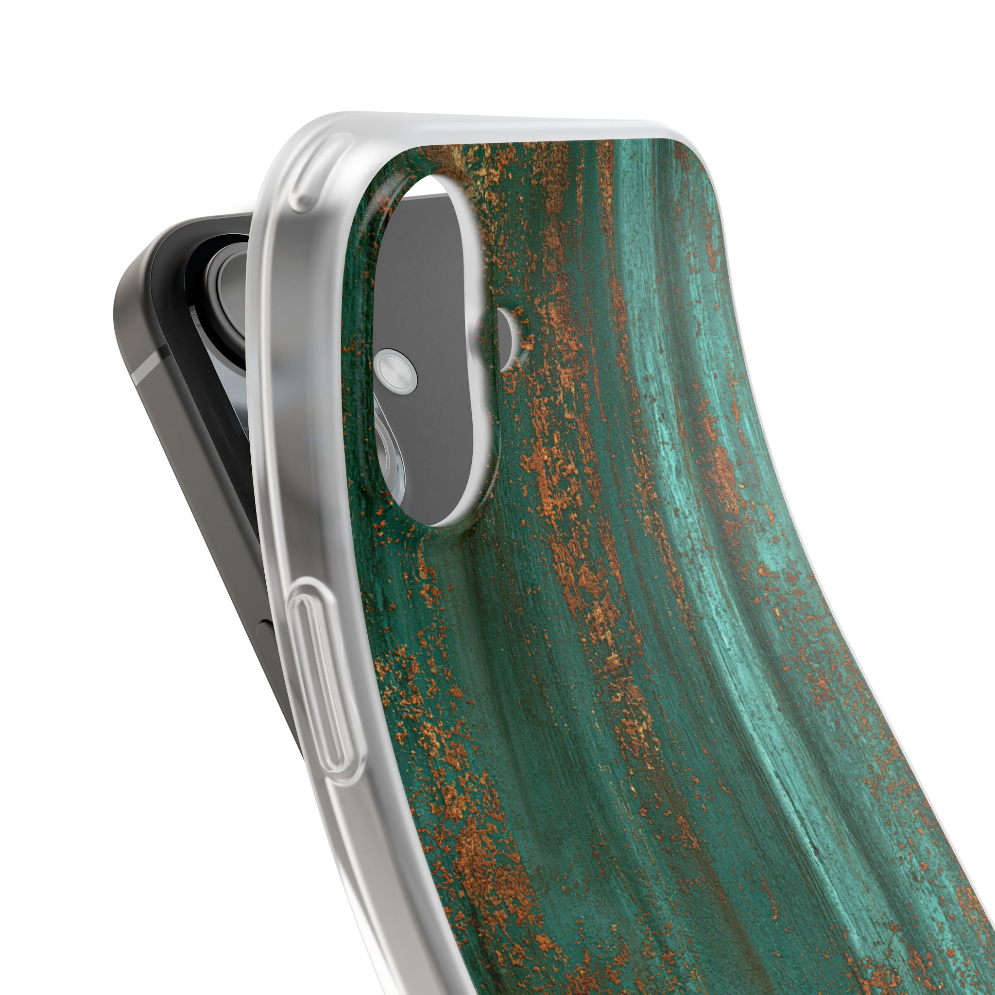 Teal Lite Phone Case for iPhone - Verdigris Copper Siding