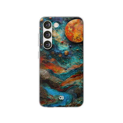 Copper Horizon Drift · Soft Phone Case for Samsung