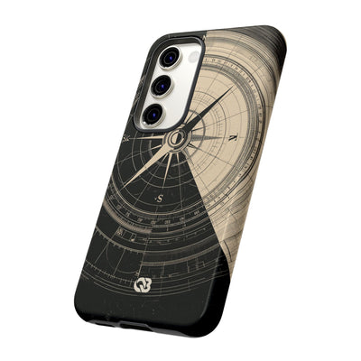 Beige Tough Phone Case for Samsung - Obsidian Nautical Blueprint