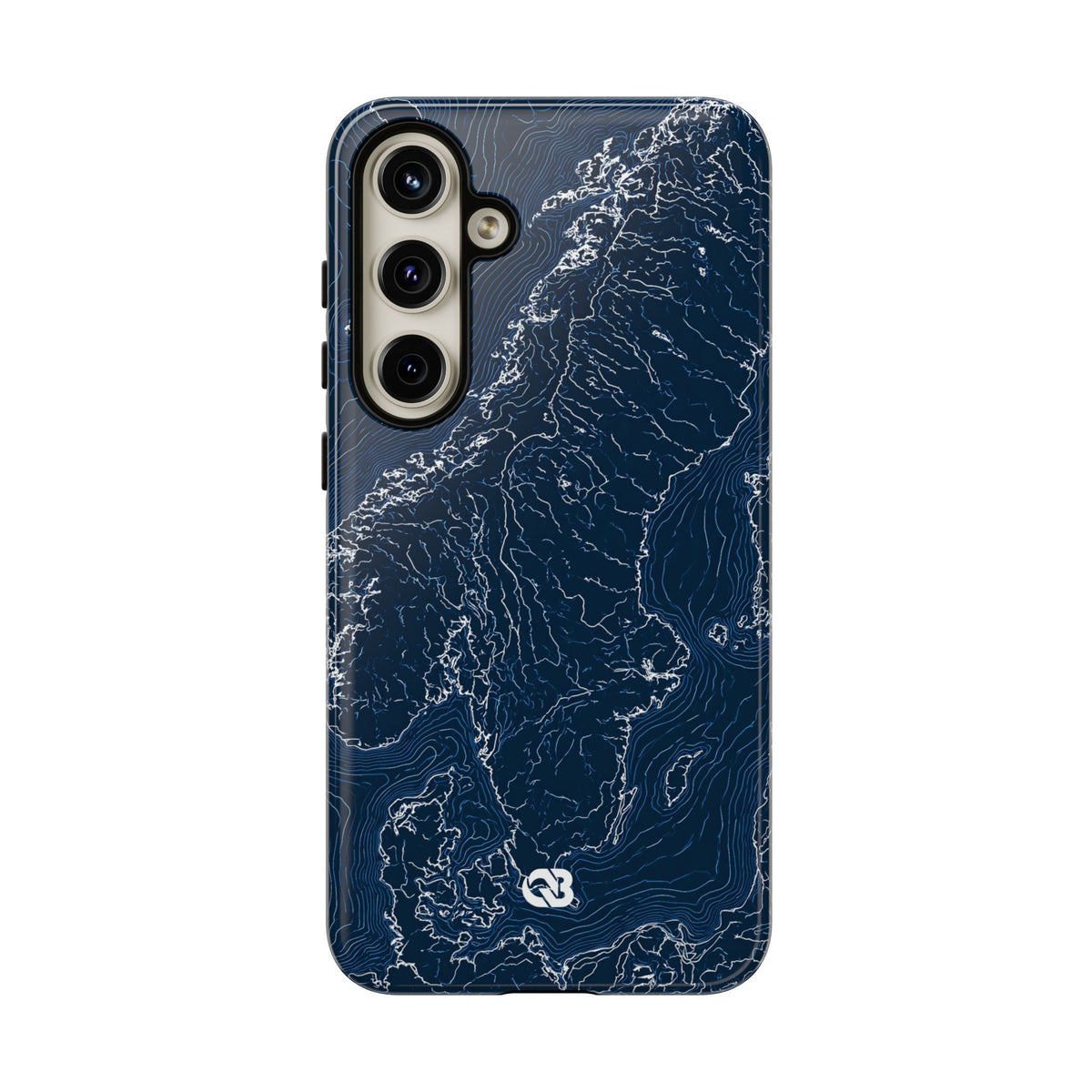 Nordic Contour Chart · Tough Phone Case for Samsung · Blue