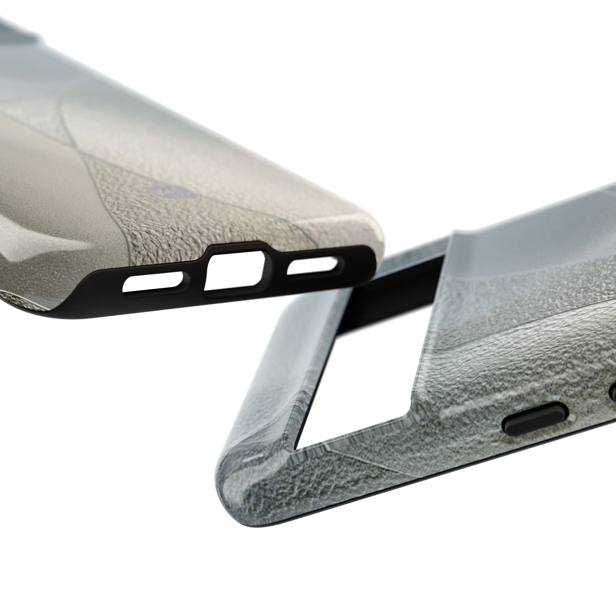 Silver Tough Phone Case for Google Pixel -Frosted Silver Mosaic
