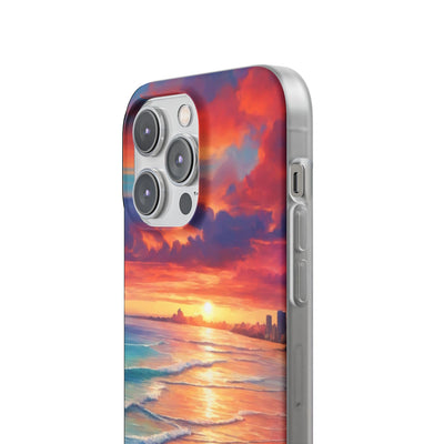 Crimson Shore Horizon · Soft Handyhülle für iPhone