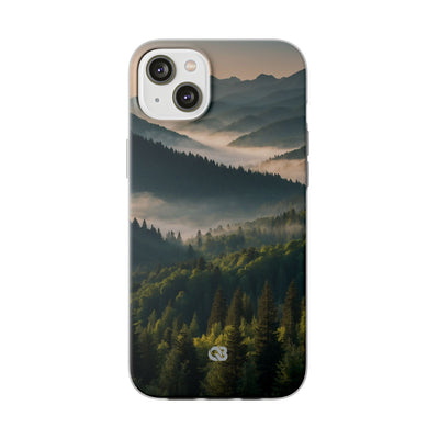 Foggy Mountain Ridge · Soft Phone Case for iPhone