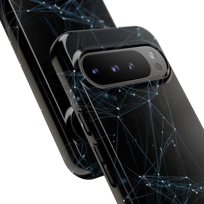 Black Tough Phone Case for Google Pixel - Arctic Neural Mesh