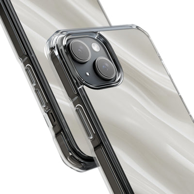 Liquid Enamel Fold · Clear Impact Magnetic Phone Case for iPhone ·  White