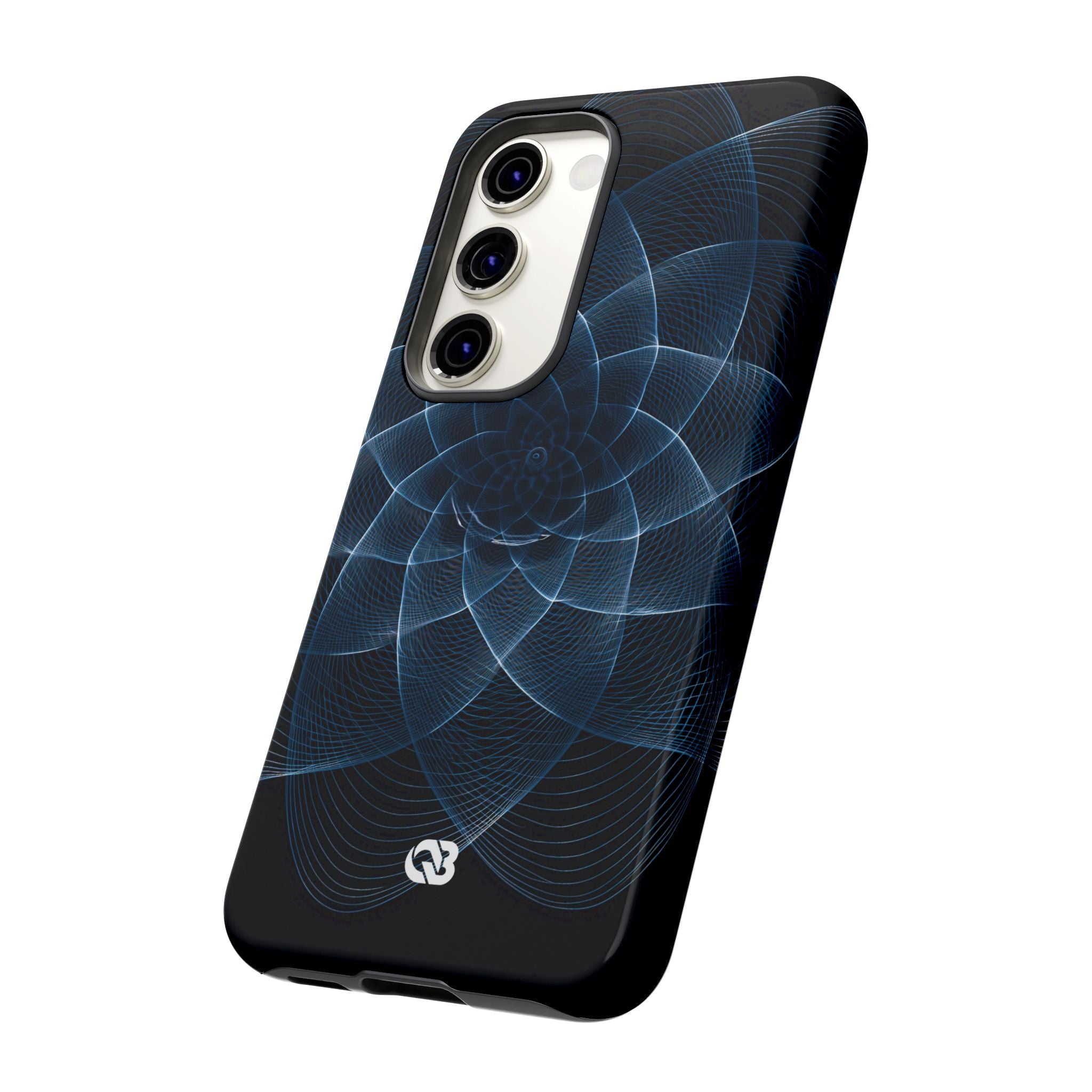 Blue Tough Phone Case for Samsung - Cobalt Geometric Bloom
