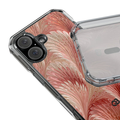 Blush Petal Plume · Clear Impact Magnetic Phone Case for iPhone · Pink