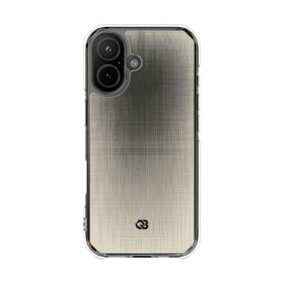 Beige Impact MagSafe Phone Case for iPhone - Carbon Screen Grid