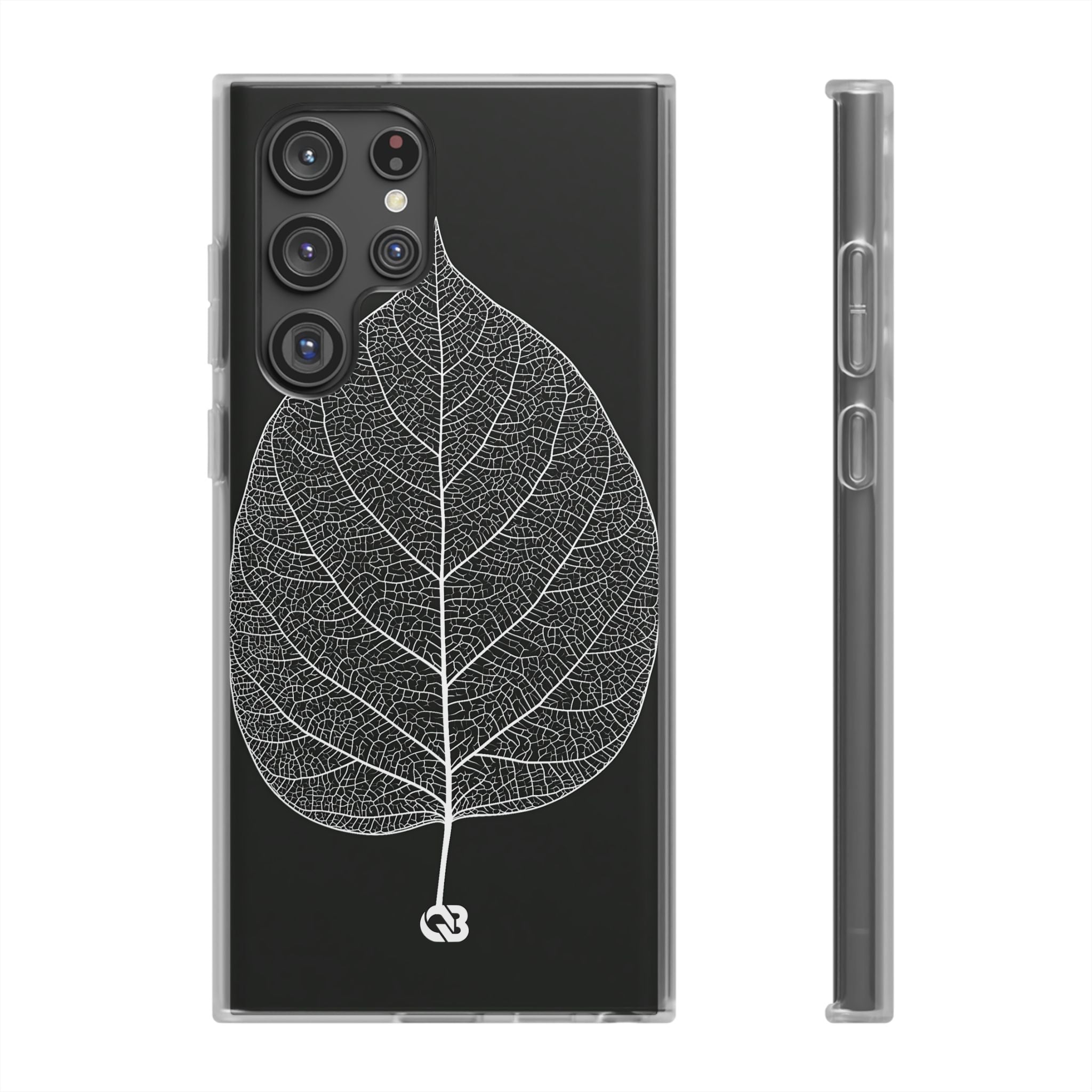 Black Lite Phone Case for Samsung - Bleached Leaf Lattice