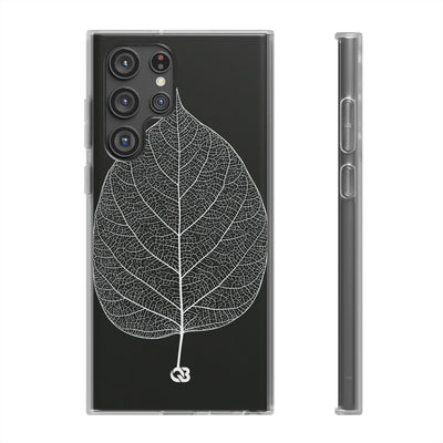 Black Lite Phone Case for Samsung - Bleached Leaf Lattice
