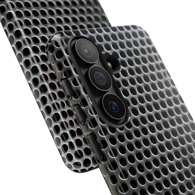 Brushed Perforated Steel · Tough Phone Case for Samsung · Silver