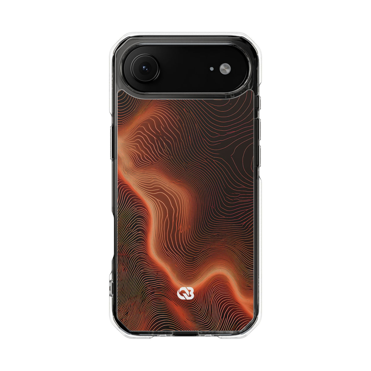Caldera Ridge · Clear Impact Magnetic Phone Case for iPhone · Orange