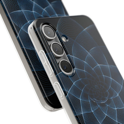 Blue Lite Phone Case for Samsung - Cobalt Geometric Bloom