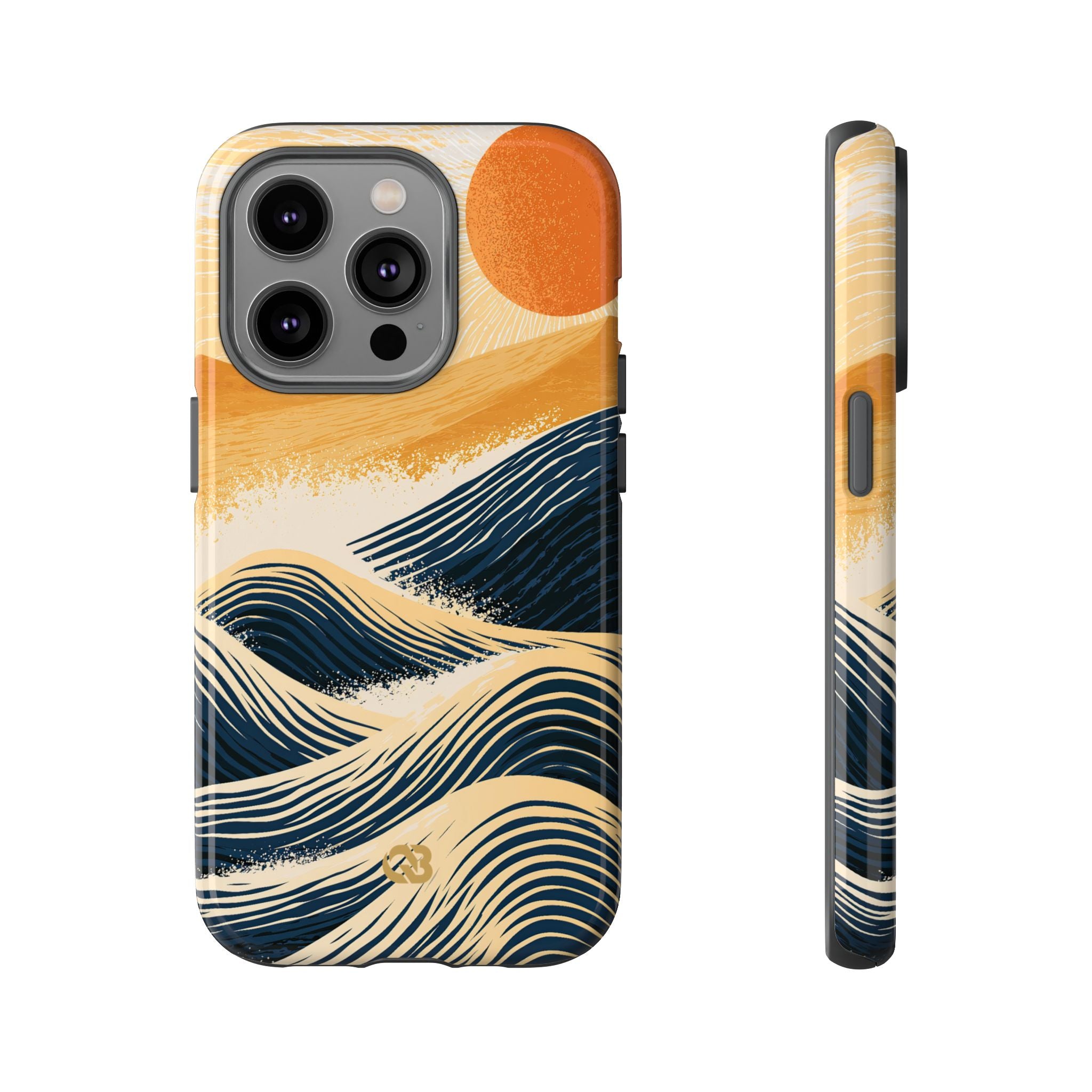 Blue Tough Phone Case for iPhone - Kyoto Cresting Tide