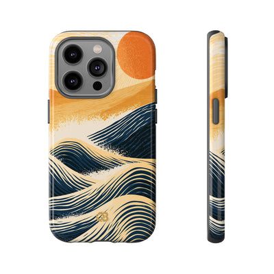 Blue Tough Phone Case for iPhone - Kyoto Cresting Tide