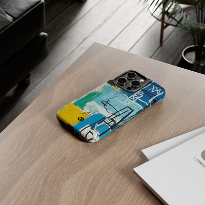 Azure Urban Scribble · Tough Phone Case for iPhone