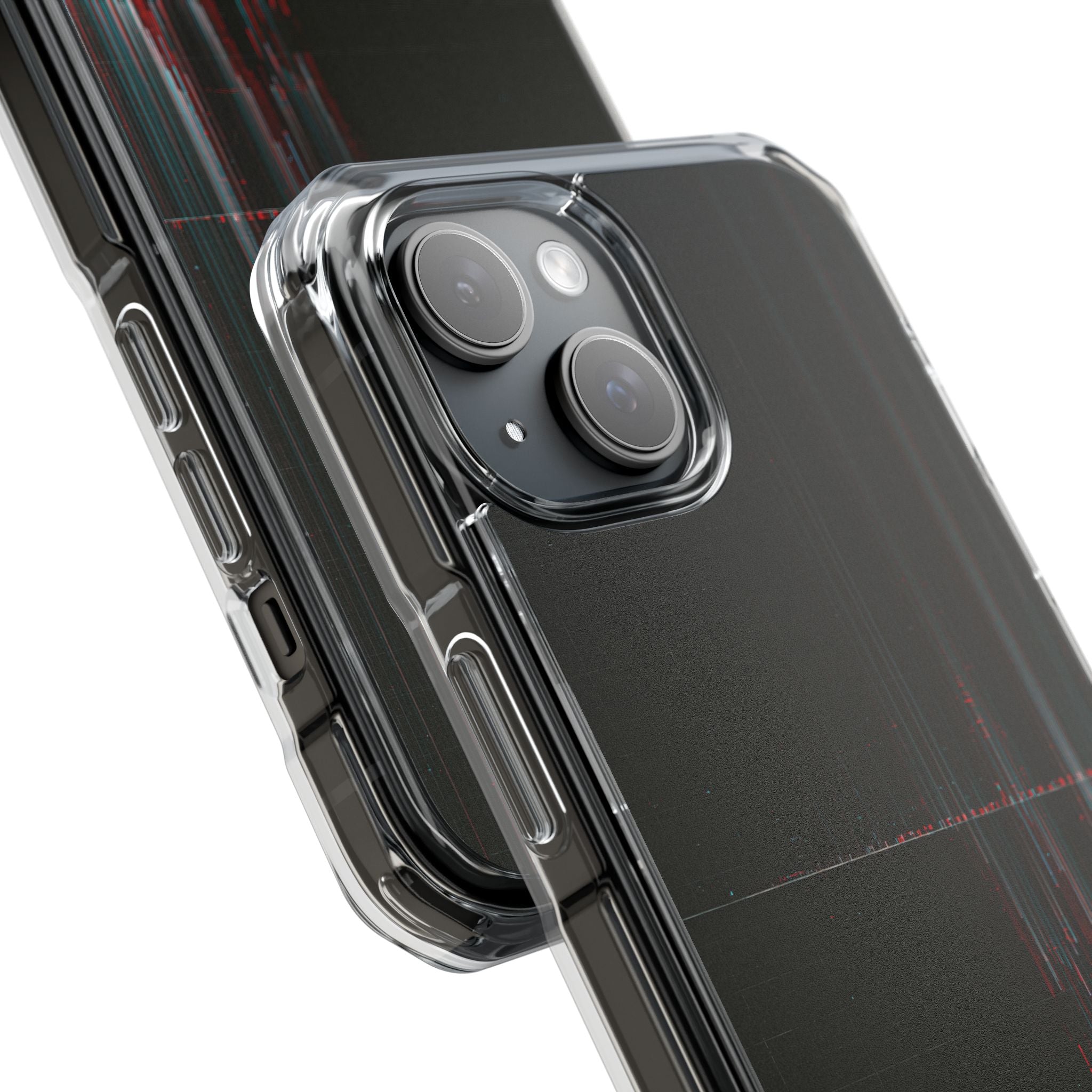 Black Impact MagSafe Phone Case for iPhone - Corrupted Data Stream