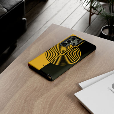 Yellow Tough Phone Case for Samsung - Voltage Sector Pulse