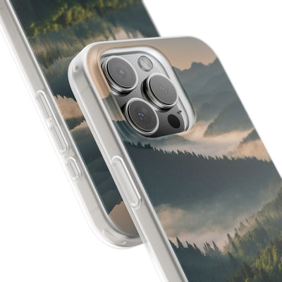 Foggy Mountain Ridge · Soft Phone Case for iPhone