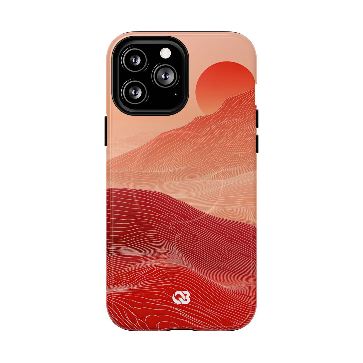 Crimson Dune Horizon · Tough 2.0 Magnetic Phone Case for iPhone · Red