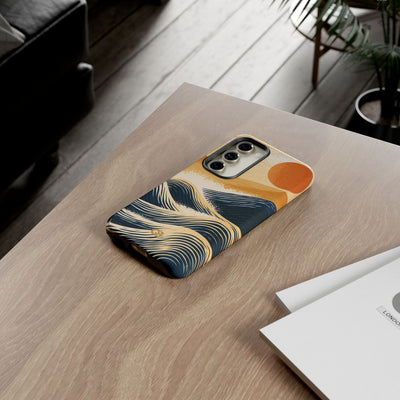 Blue Tough Phone Case for Samsung - Kyoto Cresting Tide