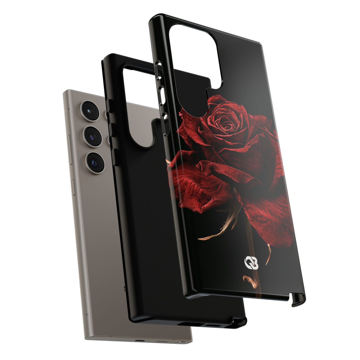 Crimson Noir Rose · Tough Phone Case for Samsung · Black