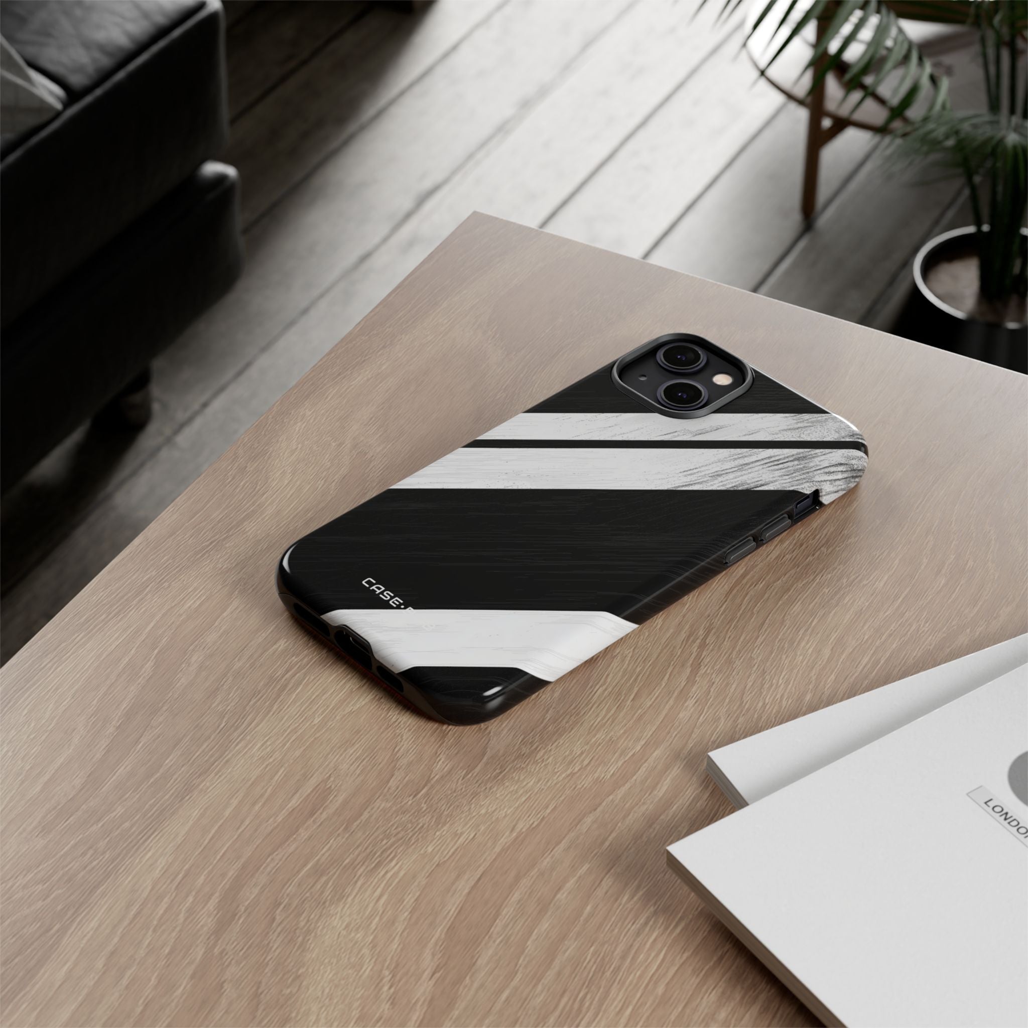 Distressed Stripe Motion iPhone 14 Plus Case - Tough