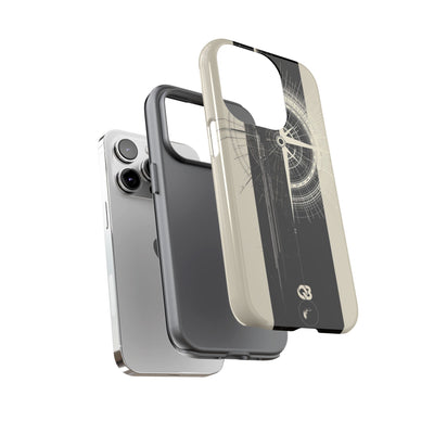 Beige Tough Phone Case for iPhone - Zenith Vector Spire