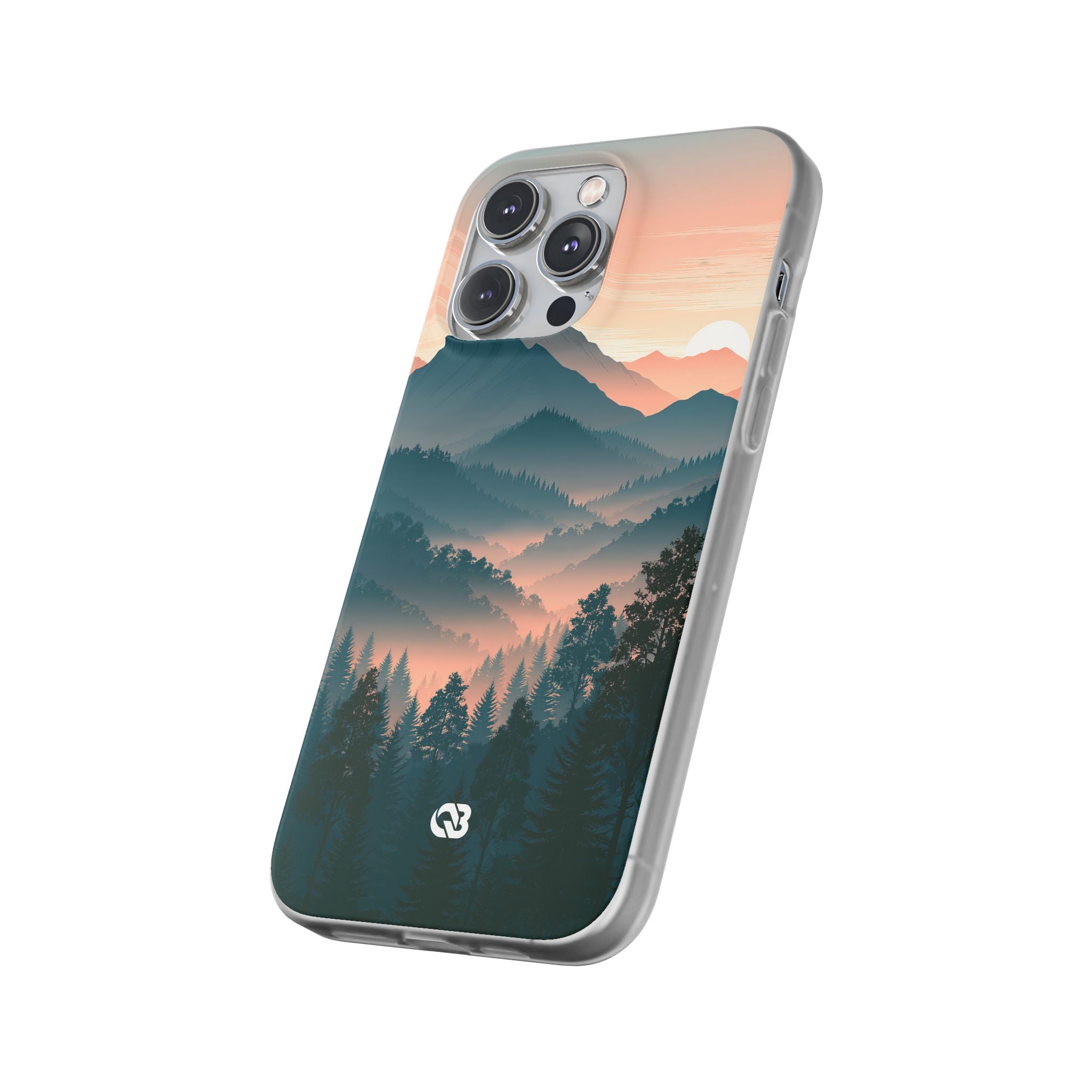 Teal Lite Phone Case for iPhone - Alpine Teal Horizon