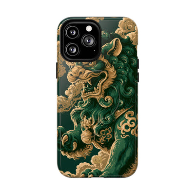 Imperial Guardian Lion · Tough 2.0 Magnetic Phone Case for iPhone · Green