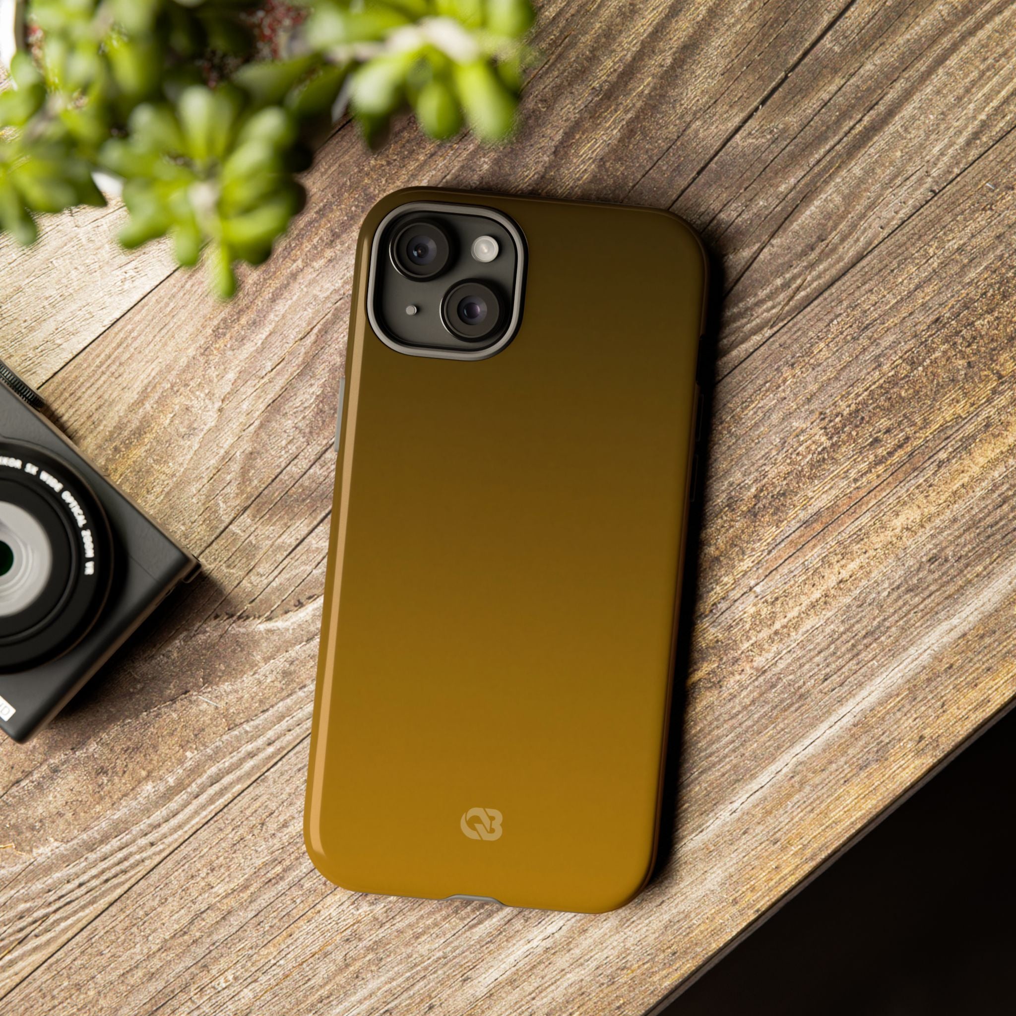Gold Tough Phone Case for iPhone - Scorched Gold Haze