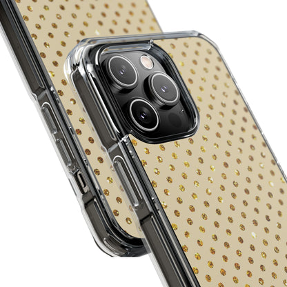 Gold Sparkle Grid iPhone 14 Pro Max Case - Impact