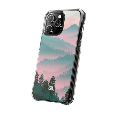 Alpine Horizon · Clear Impact Magnetic Phone Case for iPhone ·  Green