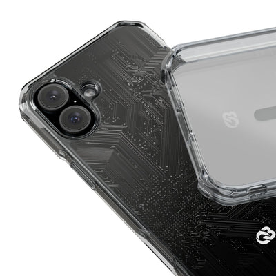 Obsidian Circuitry · Clear Impact Magnetic Phone Case for iPhone ·  Black