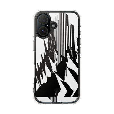 White Impact MagSafe Phone Case for iPhone - Shattered Vector Spire