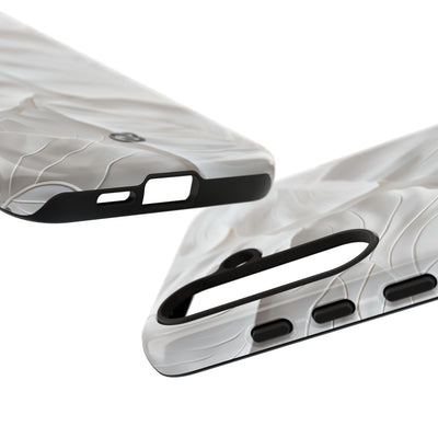 Sculpted Ivory Leaves · Tough Phone Case for Samsung