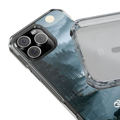 Silent Nordic Fjord · Clear Impact Magnetic Phone Case for iPhone · Blue