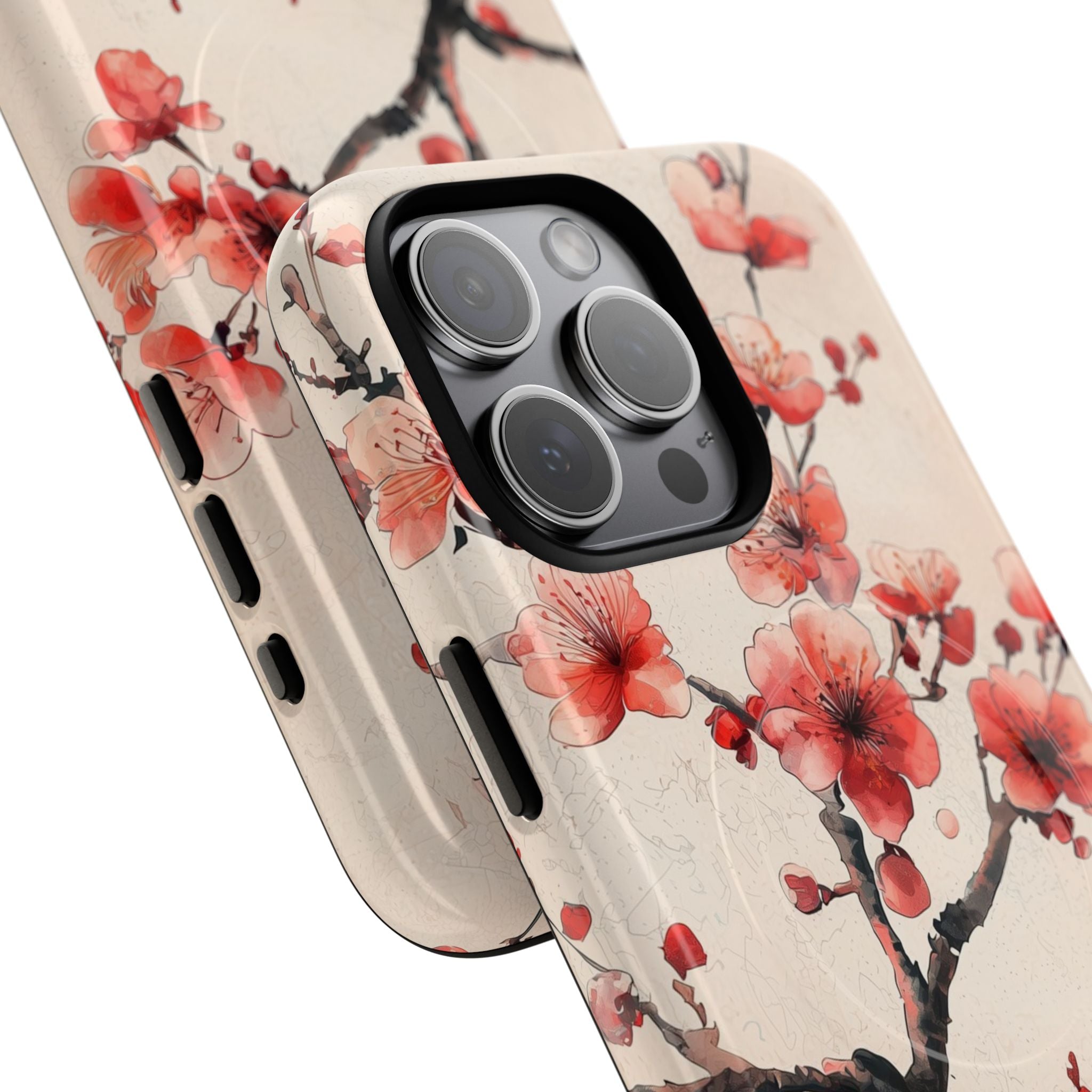 Crimson Silk Flora · Tough+ Custodia per iPhone · Magsafe