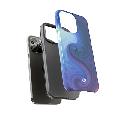 Azure Fluid Swirl · Tough Phone Case for iPhone · Blue
