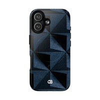 Blue Tough 2.0 Magsafe Phone Case for iPhone - Indigo Basalt Facets