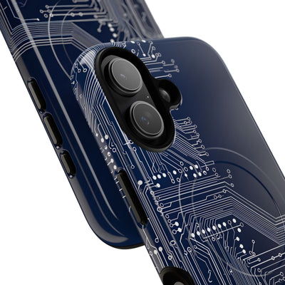 Blue Tough 2.0 Magsafe Phone Case for iPhone - Cobalt Data Stream