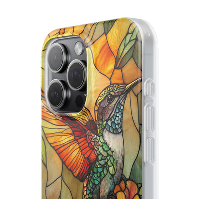 Amber Glass Hummingbird · Soft Phone Case for iPhone