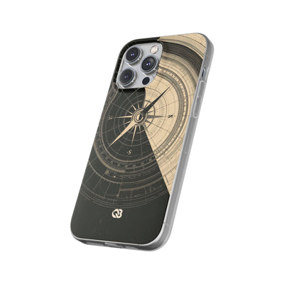 Beige Lite Phone Case for iPhone - Obsidian Nautical Blueprint