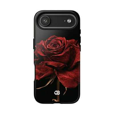 Crimson Noir Rose · Tough Phone Case for iPhone · Black