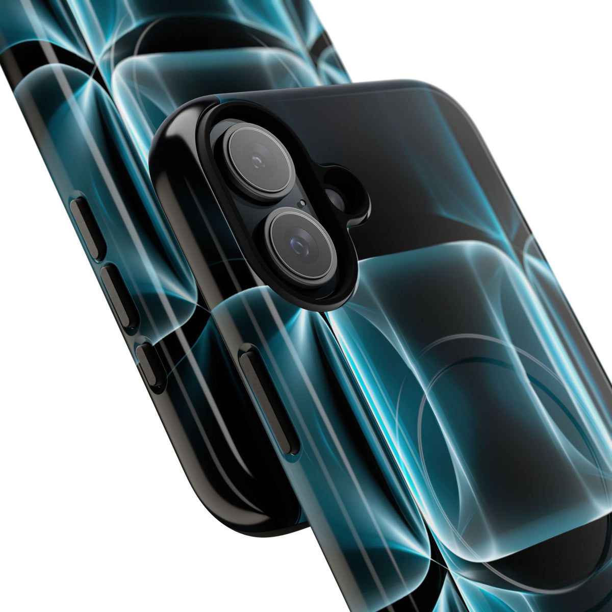 Translucent Cyber Grid · Tough 2.0 Magnetic Phone Case for iPhone · Teal