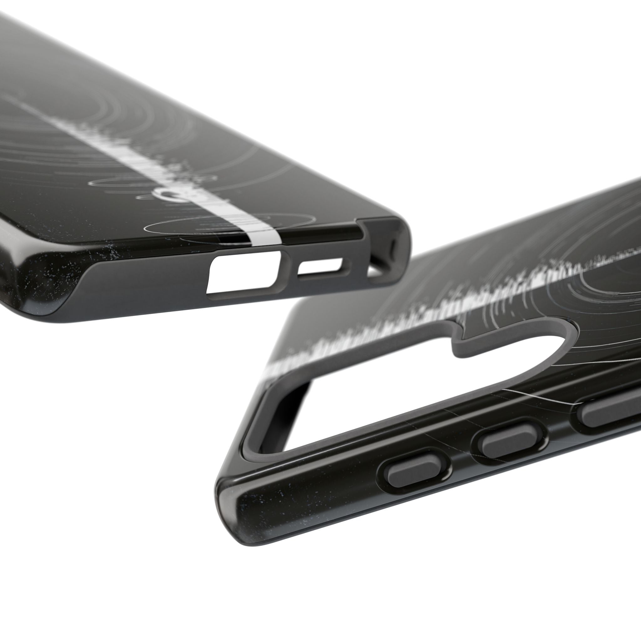 Black Tough Phone Case for Samsung - Obsidian Orbital Signal