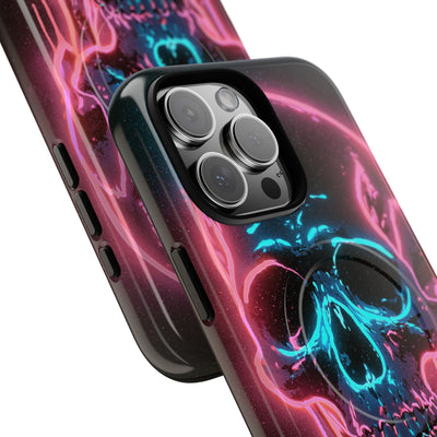 Neon Drip Skull · Tough 2.0 Magnetic Phone Case for iPhone · Black